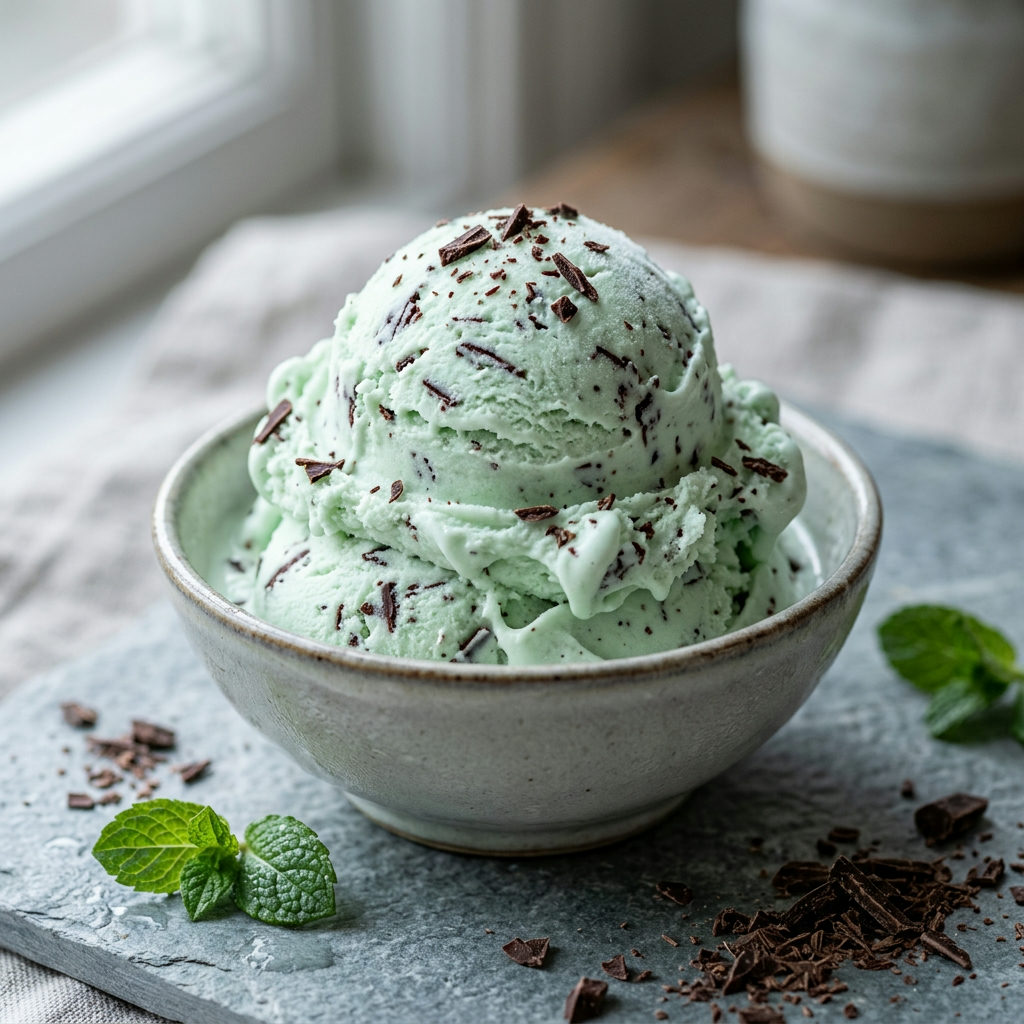 Glass på pepparmynt och mörk choklad