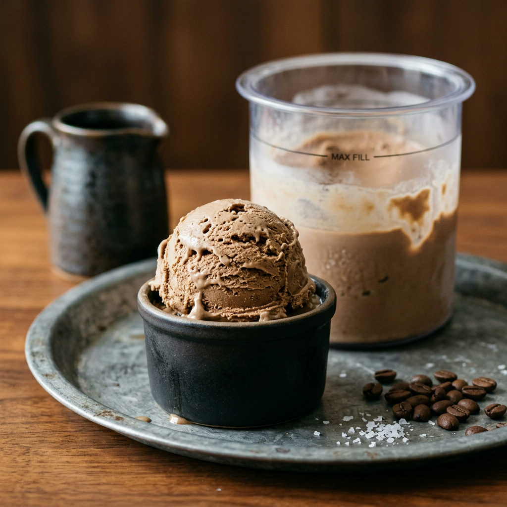 Espressoladdad Proteinglass
