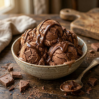 Chokladglass med O'boy och kondenserad mjölk