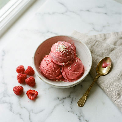 Hallonsherbet