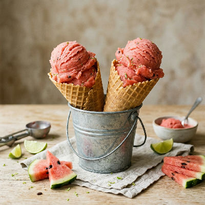 Vattenmelonsorbet